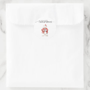 FROHE WEIHNACHTEN EISBÄR STICKER