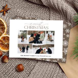 Frohe Weihnachten Elegant 5 Foto-Collage Mud