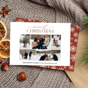 Frohe Weihnachten Elegant 5 Foto-Collage Orange