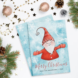 Frohe Weihnachten Elegant Blue Red Niedlich Gnome