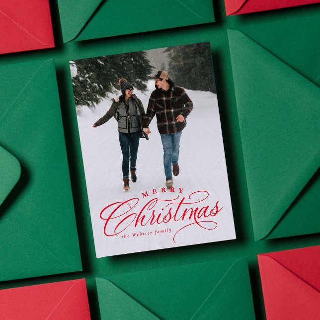 Frohe Weihnachten elegant ein Foto Red Holiday Car (Von Creator hochgeladen)