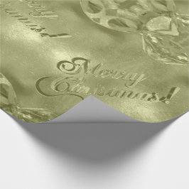 Frohe Weihnachten Elegant Script Green Geschenkpapier