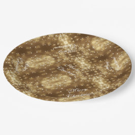 Frohe Weihnachten Elegante Festliche Lichterfolge Pappteller