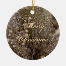 Frohe Weihnachten Elegante Gold Keramik Ornament