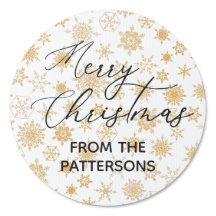 Frohe Weihnachten Elegante Golden Snowflake Custom
