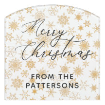 Frohe Weihnachten Elegante Golden Snowflake Custom