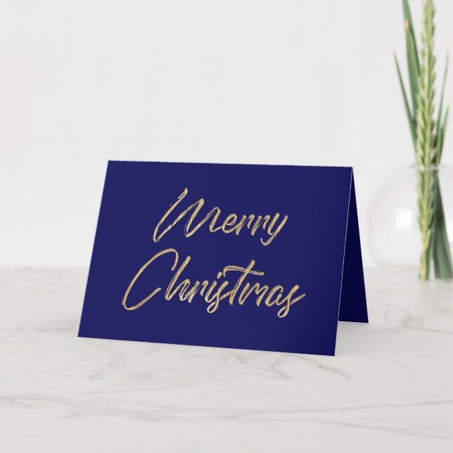 Frohe Weihnachten Elegante Imitate Gold Foil und B (Vorderseite)