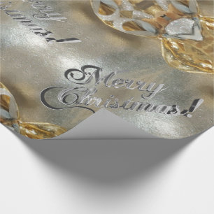 Frohe Weihnachten Elegante Imitate Gold Silver Scr Geschenkpapier