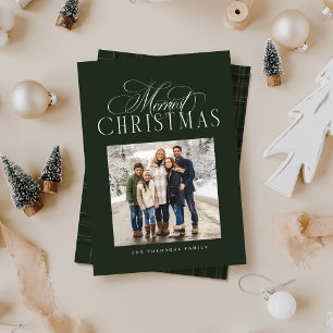 Frohe Weihnachten elegante Jägergrün-Foto