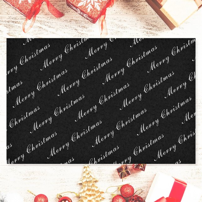 Frohe Weihnachten Elegante Kalligrafie Custom Text Seidenpapier (Von Creator hochgeladen)