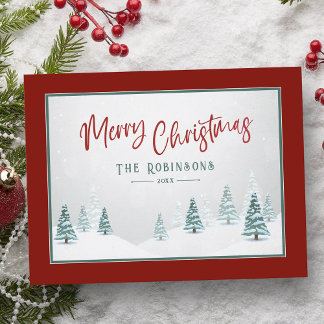 Frohe Weihnachten Elegante Land Winter Spruce Tree