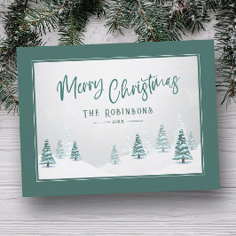 Frohe Weihnachten Elegante Land Winter Spruce Tree