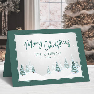 Frohe Weihnachten Elegante Land Winter Spruce Tree