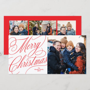 Frohe Weihnachten elegante rote Foto