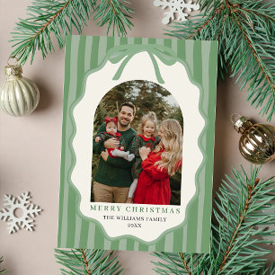 Frohe Weihnachten Elegante Schleife Foto-Feiertags