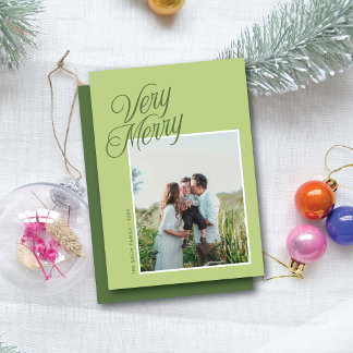 Frohe Weihnachten Elegante Schrift Eine Foto Grün
