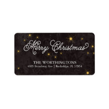 Frohe Weihnachten Elegante Script Holiday Labels