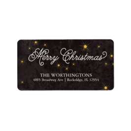 Frohe Weihnachten Elegante Script Holiday Labels Adressaufkleber