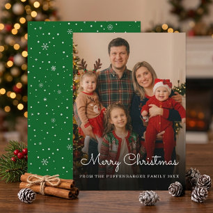 Frohe Weihnachten Elegante weiße Schrift Familienf