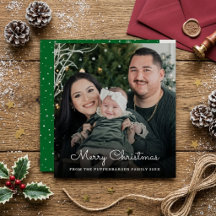 Frohe Weihnachten Elegante weiße Schrift Familienf