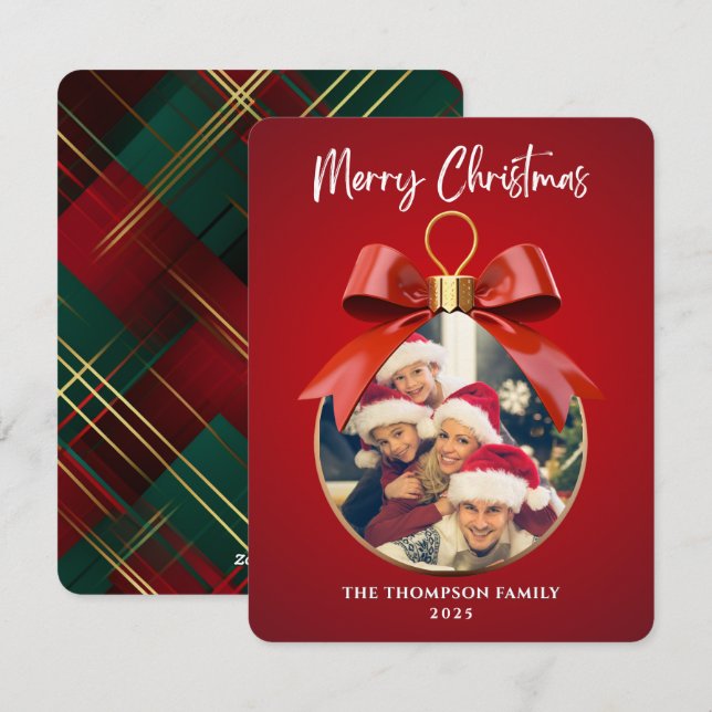 Frohe Weihnachten Eleganter Bilderrahmen für ein F (Vorne/Hinten)