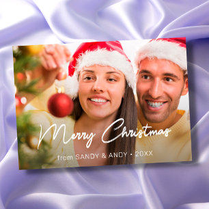 Frohe Weihnachten Elegantes Script 2 Side Design F