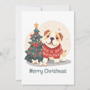 Frohe Weihnachten English Bulldog Weihnachtspulli