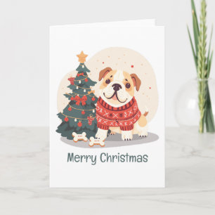 Frohe Weihnachten English Bulldog Weihnachtspullov