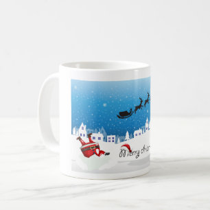 frohe Weihnachten entworfene Tasse
