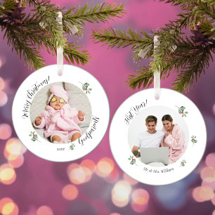 Frohe Weihnachten Erstes Jahr Godeltern Keramik Ornament