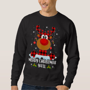 Frohe Weihnachten Euch alle Buffalo Rot Kariert Re Sweatshirt