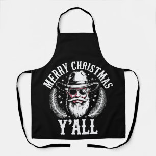 Frohe Weihnachten euch alle Cowboy Santa West West Schürze