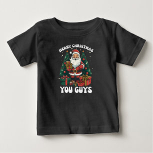 Frohe Weihnachten euch alle Santa Claus Baby T-shirt