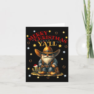 Frohe Weihnachten Euch alle Weihnachtsmann Cowboy Karte