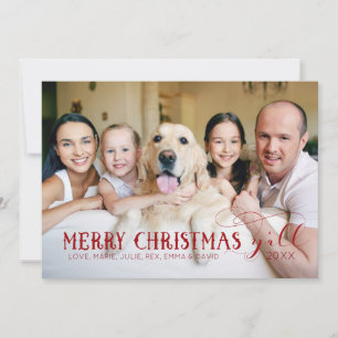 Frohe Weihnachten Euch Allen - Familien-Fotokarte