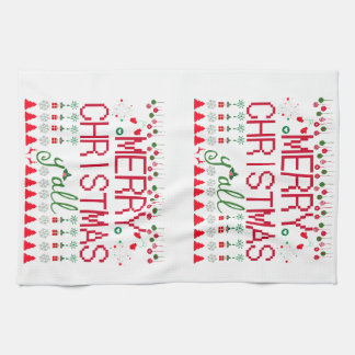"Frohe Weihnachten Euch Allen" hässlicher Pullover Geschirrtuch