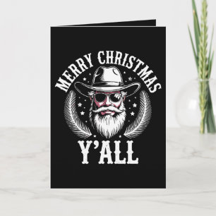 Frohe Weihnachten Euch Cowboy Santa West Western Karte