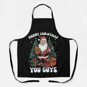 Frohe Weihnachten euch Leute Weihnachtsmann Schürze