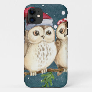 Frohe-weihnachten Eulen iPhone 11 Hülle