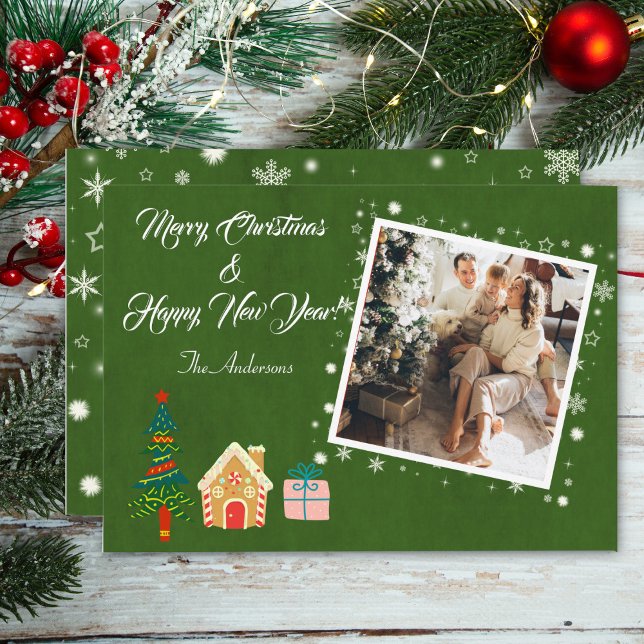 Frohe Weihnachten Evergreen Family Foto (Von Creator hochgeladen)