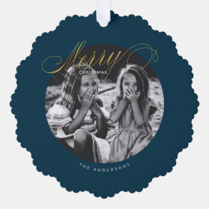 Frohe Weihnachten Extravagante Drehbuch Moderne Ornament Karte