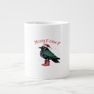 Frohe Weihnachten F Caw F Vintage Klassischer Stil Jumbo-Tasse