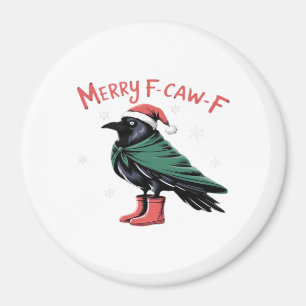 Frohe Weihnachten F Caw F Vintage Klassischer Stil Magnet