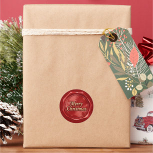 Frohe Weihnachten Falsches Wachssiegel Weihnachten Runder Aufkleber