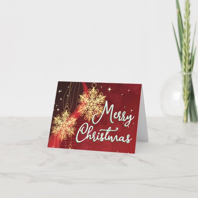 Frohe Weihnachten Falte Karte (Vorderseite)