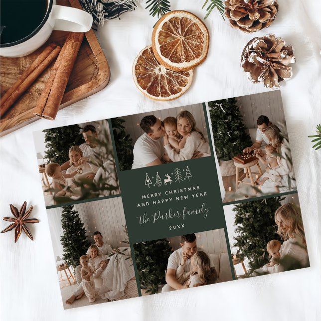 Frohe Weihnachten Familie 6 Foto-Collage (Von Creator hochgeladen)