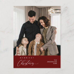 Frohe Weihnachten Familie Foto Gruß Postkarte