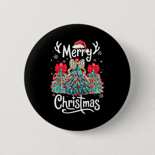 Frohe Weihnachten Familie Lustiger Weihnachtsbaum Button