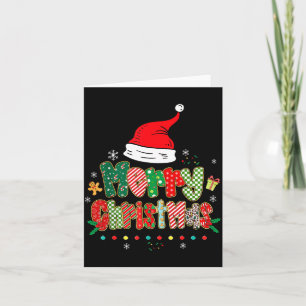 Frohe Weihnachten Familien-Matching-Outfit Xmas-Sq Karte