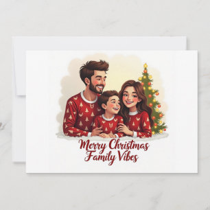 Frohe Weihnachten Familien-Stimmung Einladung